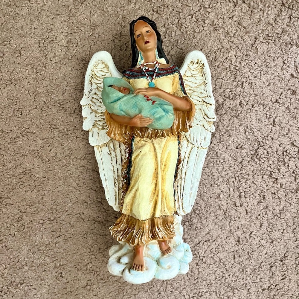 Native American Angel Figurine Statue - Picture 3 of 7